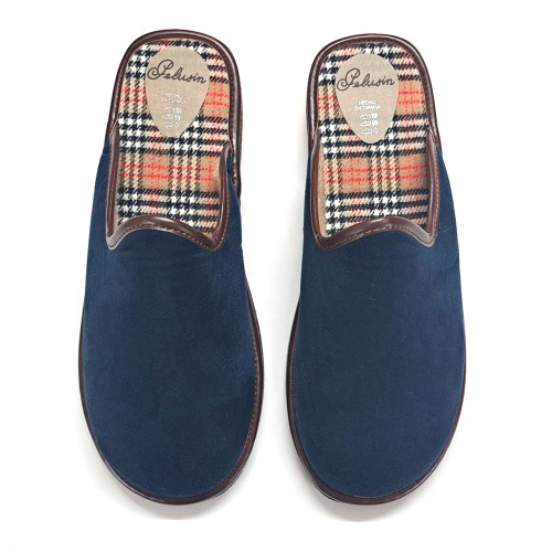 Zapatillas de casa vintage azul marino