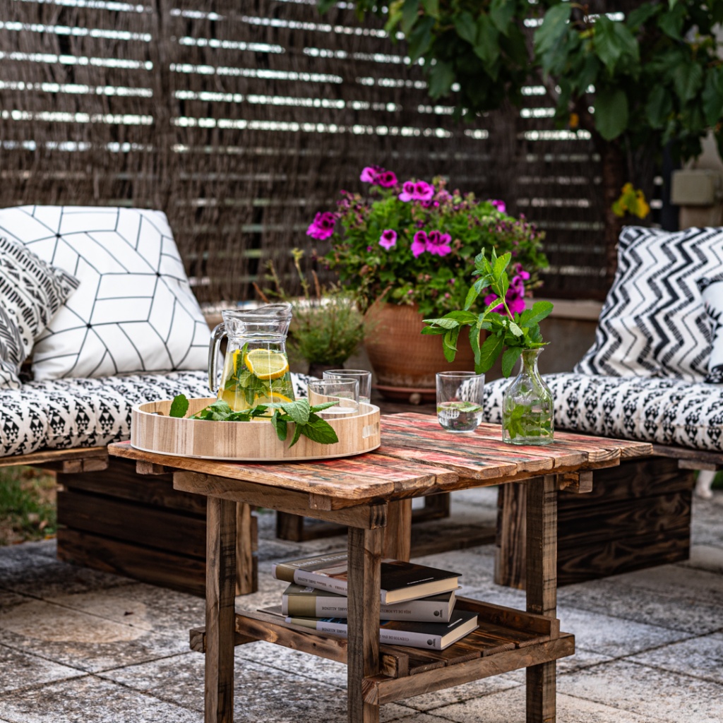 Mesa de Centro de Madera para Jardin y Terraza - Ecodiverso