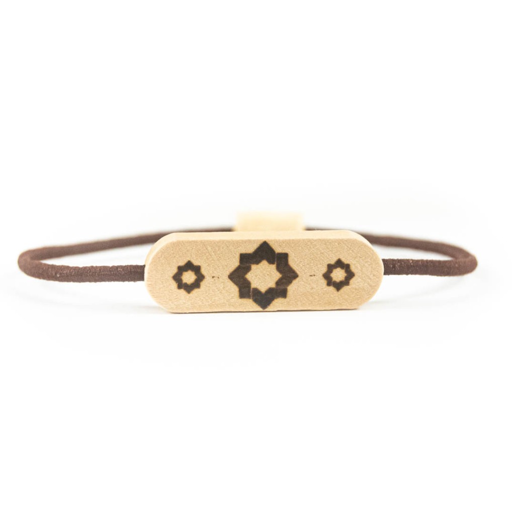 Pulsera madera grabada mudéjar
