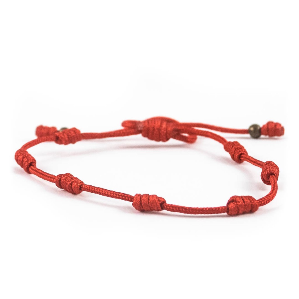 Pulsera Roja de los Nudos| Amuleto Protección Energías Negativas | Ecodiverso