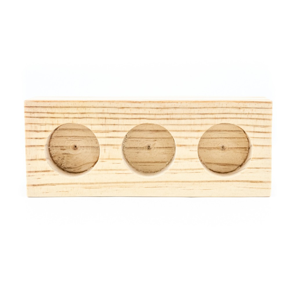Porta velas de madera