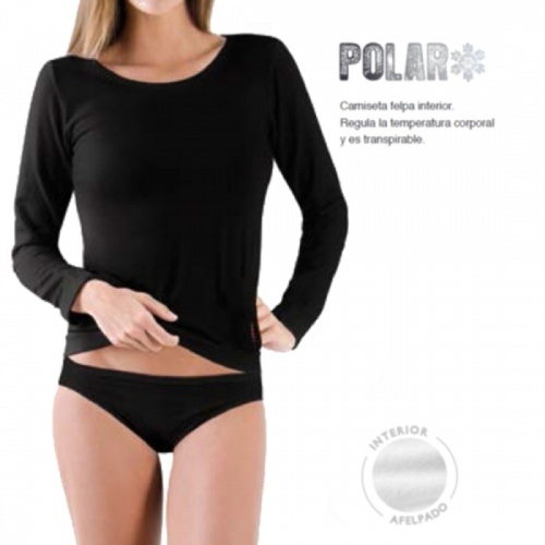 Camiseta polar negra