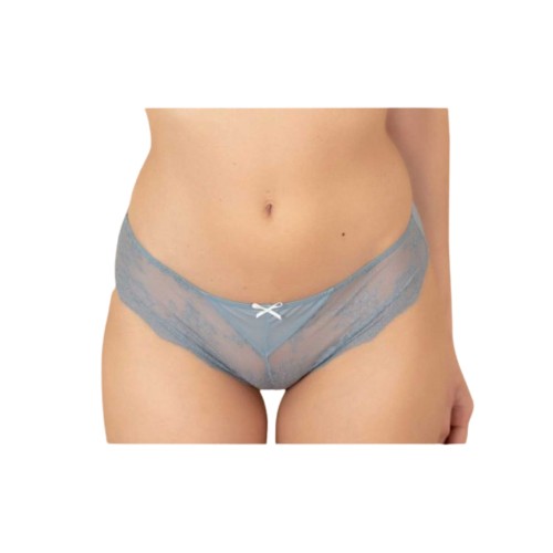 CONJUNTO AZUL DEMAR CON SUTIL ENCAJE