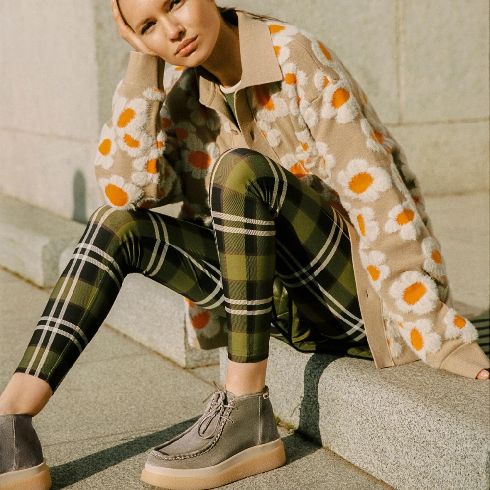 Botín  serraje Caroli Gaimo verde