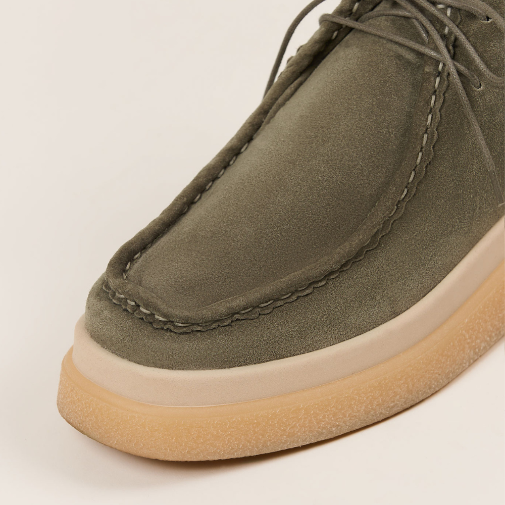 Botín mujer gaimo serraje verde