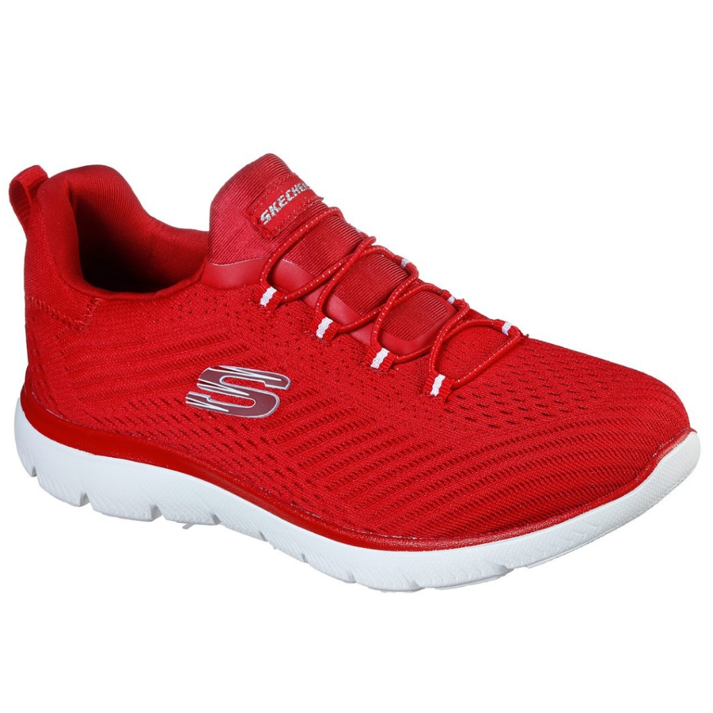 tienda mayoria armario Deportiva de mujer SKECHERS color rojo sin cordones. Memory Foam |  Complementos Garza