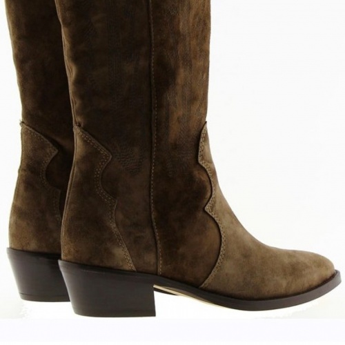 Bota cowboy detalle marrón