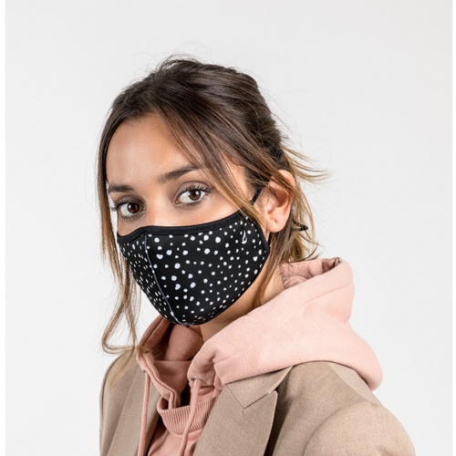 Mascarilla ABBACINO topos negro