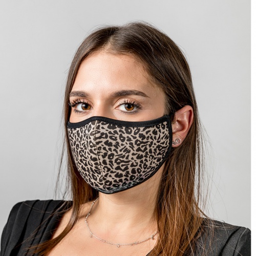 Mascarilla ABBACINO leopardo beigs