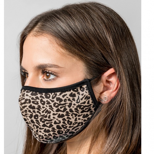 Mascarilla neopreno ABBACINO leopardo beige