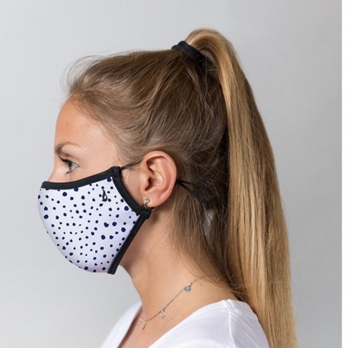 Mascarilla ABBACINO neopreno topos blanco
