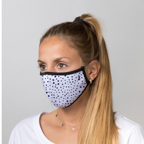 Mascarilla ABBACINO topos blancos