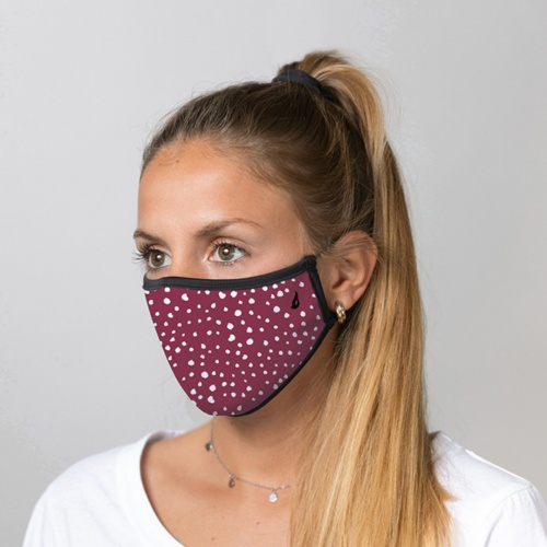 Mascarilla ABBACINO topos burdeos