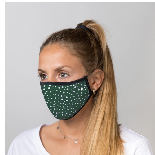 Mascarilla ABBACINO topos verde