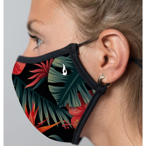 Mascarilla neopreno ABBACINO tropical negro