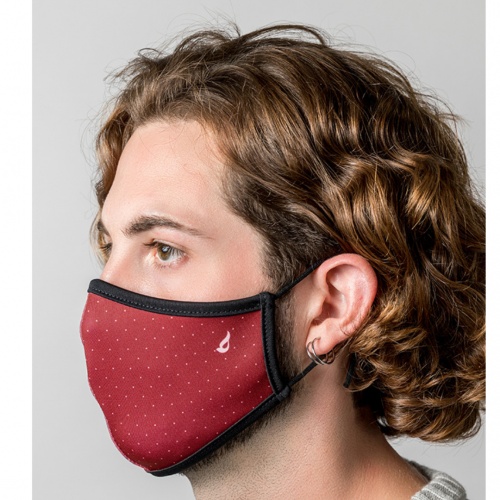 Mascarilla neopreno ABBACINO puntos rojo