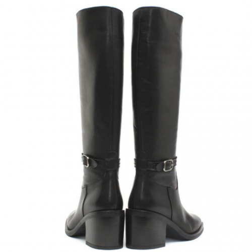 Botas alta piel negra alpe Shoes