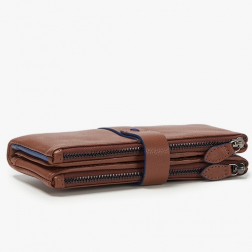 Billetero monedero mediano de mujer marrón ABBACINO