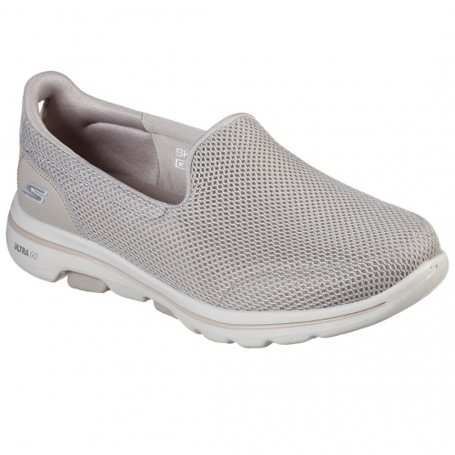 Activamente Viento Economía Zapatillas de mujer SKECHERS cerradas sin cordones en color beige. |  Complementos Garza