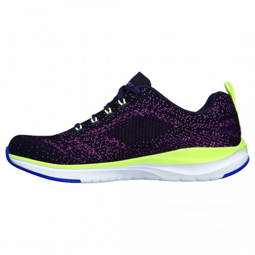 Deportiva mujer Skechers  cordones negro y morado