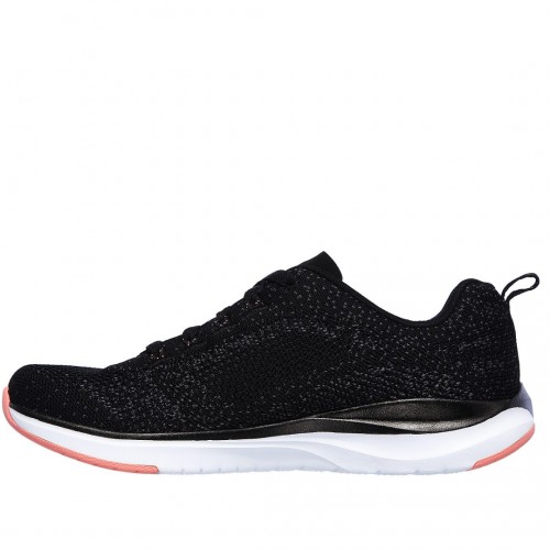 Deportiva mujer cordones skechers negro