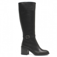 Botas altas de mujer Alpe Shoes piel negra 