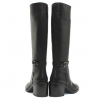 Botas altas de mujer Alpe Shoes piel negra 