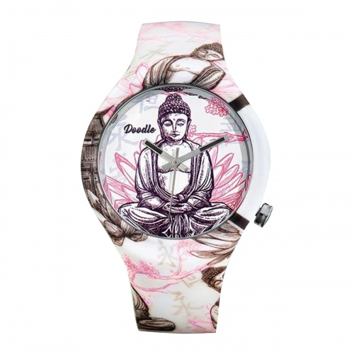 reloj buda doodle