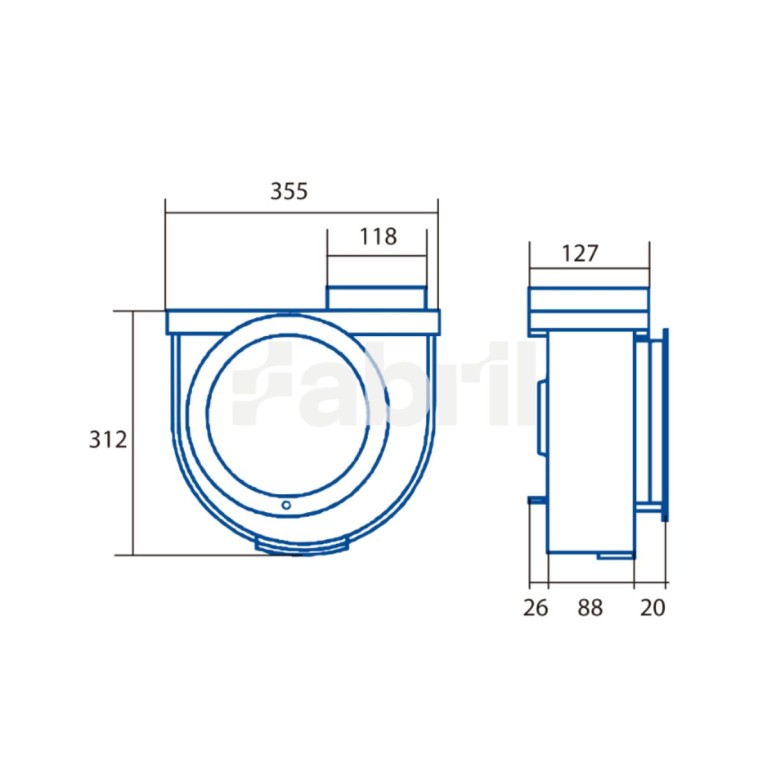 Medidas Extractor cocina GS-600 CATA