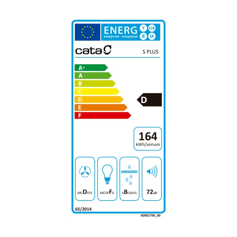 Etiqueta energética campana S PLUS 600 X