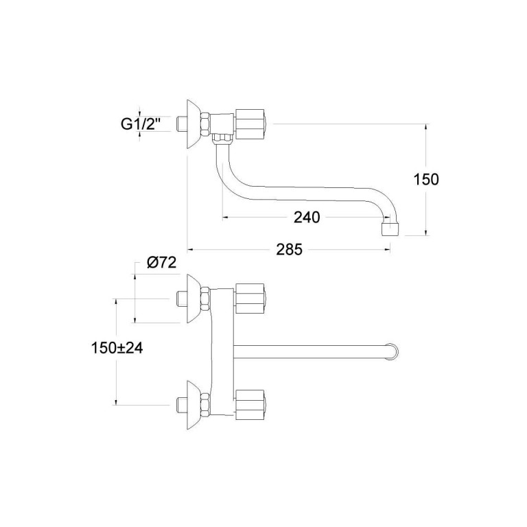 Medidas grifo cocina Eco 7009CB30E4
