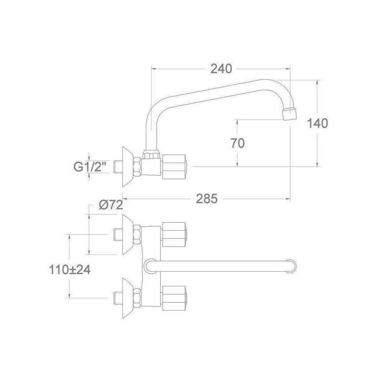 Medidas grifo cocina Eco 7019CAI30E4