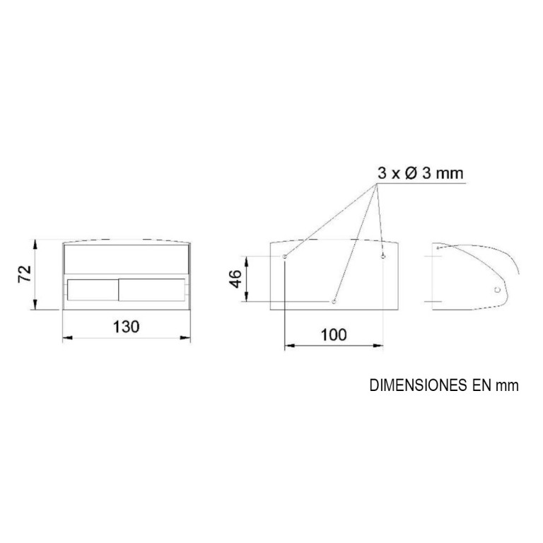 Medidas dispensador papel Domestics 05013.S