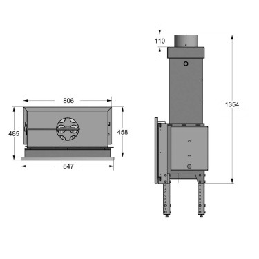 Hidro TNC 80 HI Max 11Kw Termochimenea leña