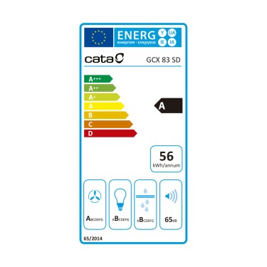 Etiqueta energética campana GDX 53 SD