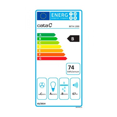 Etiqueta energética campana Beta 600