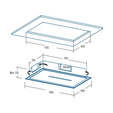 Medidas campana Isla Bennu Slim 1200 X