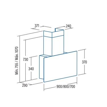 Medidas campana GRECO 70 WH