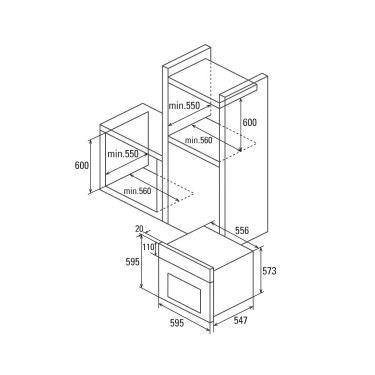 Horno Cata MDS 7208 BK