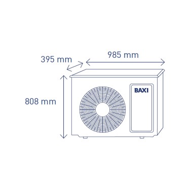 Plano unidad exterior Anori Multi LSGT100-4M