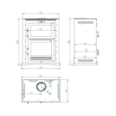 Medidas horno leña HL-100