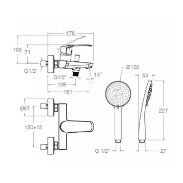 Grifo bañera New Fly 570502T3