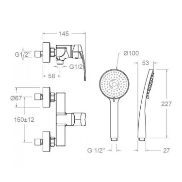 Monomando ducha New Fly 570802T3