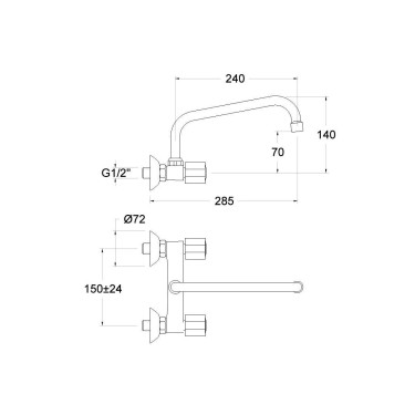 Medidas grifo cocina Eco 7009CAI30E4