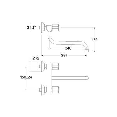 Medidas grifo cocina Eco 7009CB30E4