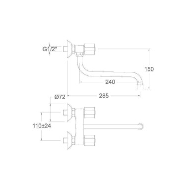 Medidas grifo cocina Eco 7019CB30E4