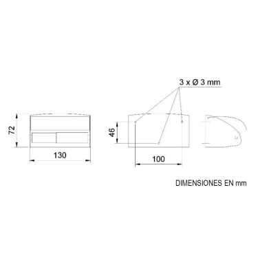 Medidas dispensador papel Domestics 05013.B