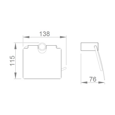 Medidas dispensador papel Roma 16826.S