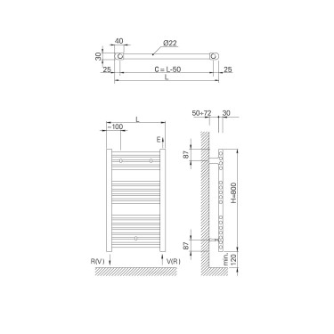 Medidas toallero Zeta T 800/500
