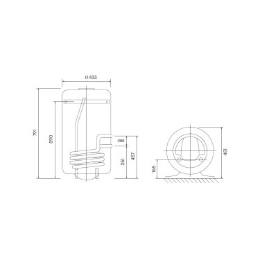 Medidas interacumulador IAM Concept 80